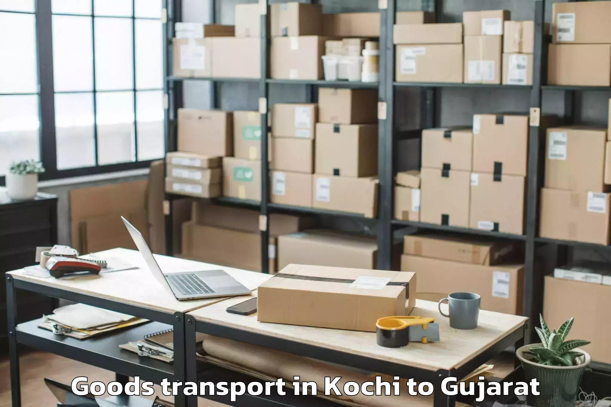 Book Your Kochi to Adalaj Goods Transport Today